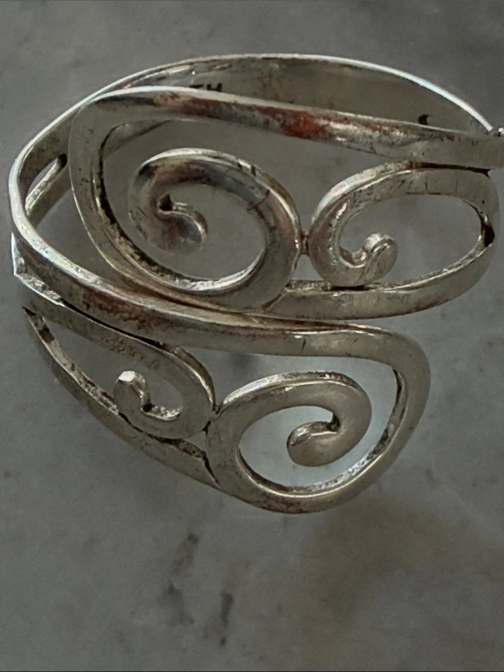 Sterling Silver Open Swirl Women's Ring